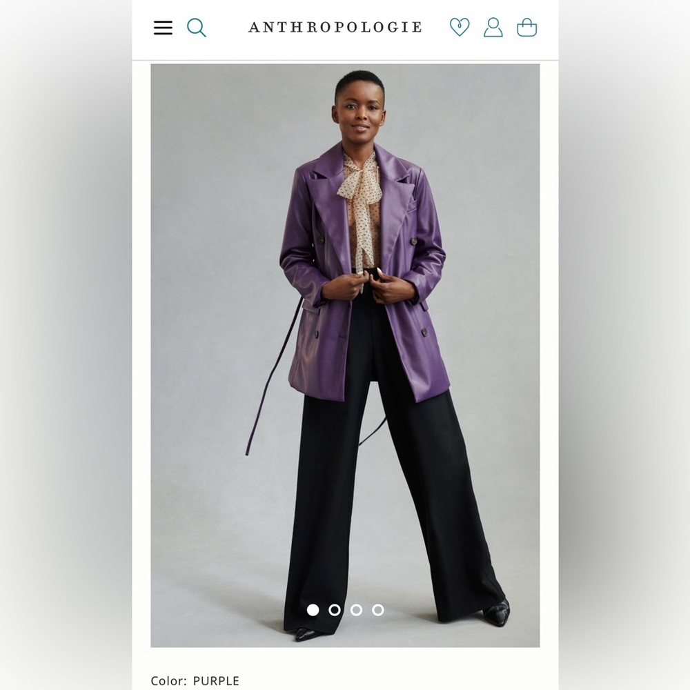 Avec Les Filles Belted Faux Leather Coat